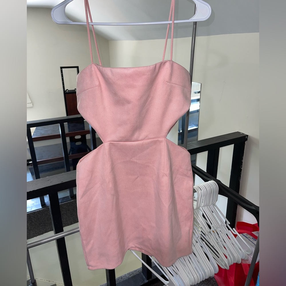 Pink Dress with cutouts on sides